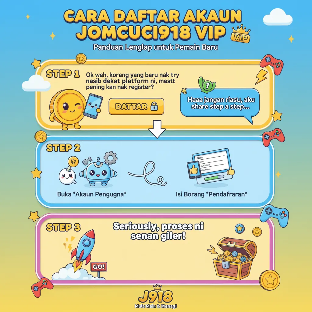 Cara Daftar Akaun Jomcuci918 VIP