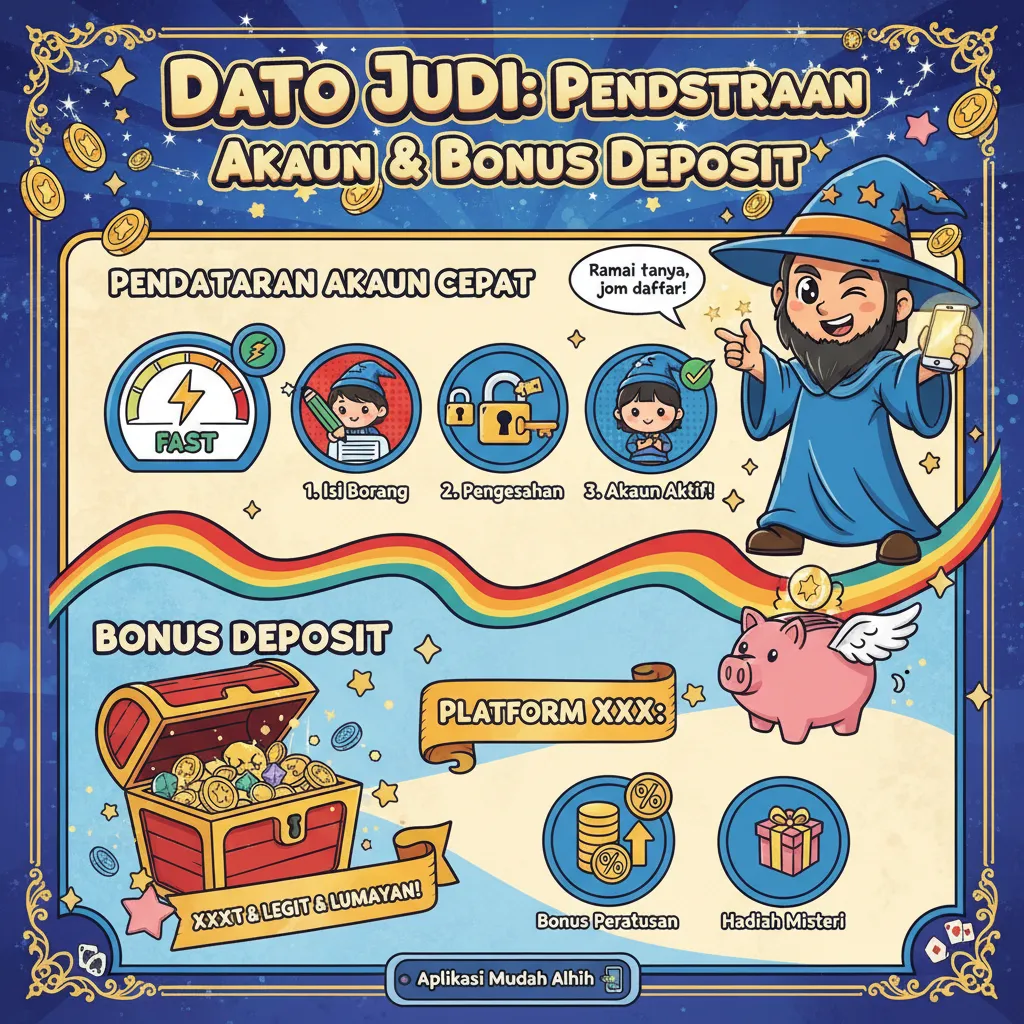 Dato Judi: Panduan Pendaftaran Akaun & Bonus Deposit