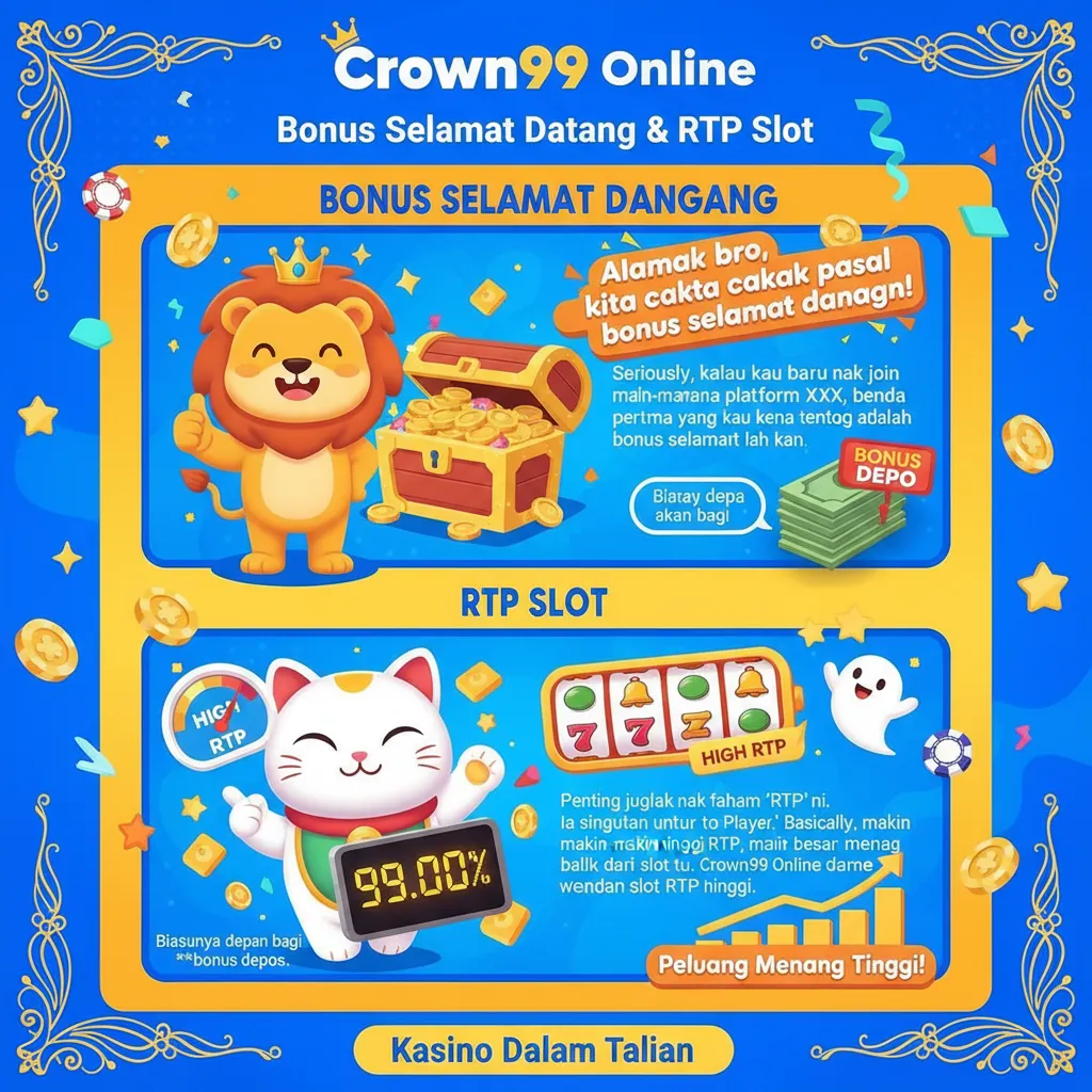 Crown99 Online: Bonus Selamat Datang & RTP Slot