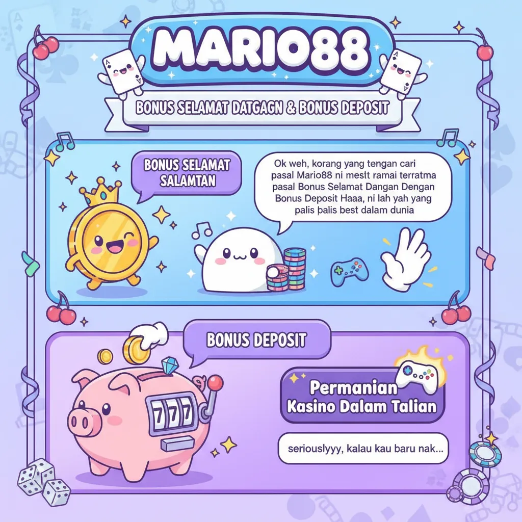 Mario88: Bonus Selamat Datang & Bonus Deposit